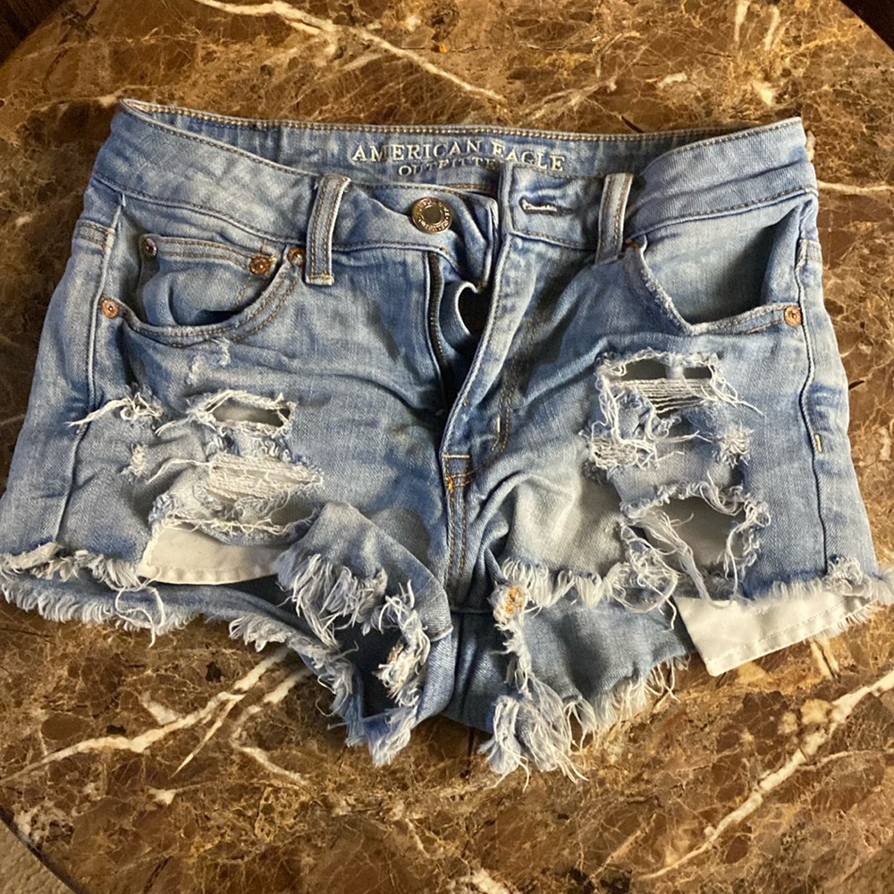 American Eagle Stretch Hi-Rise Festival size 0